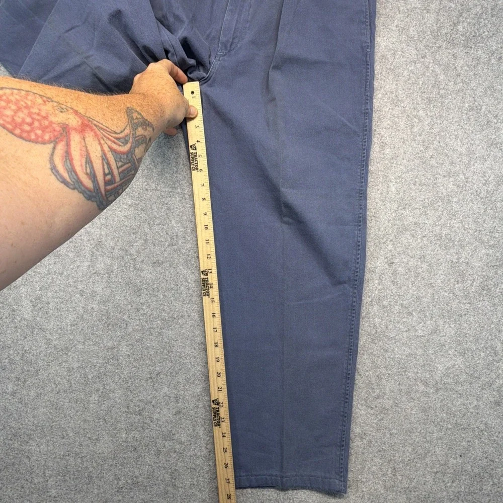 Vintage Polo Ralph Lauren Double Pleated Pants Blue 30x28 Made in USA